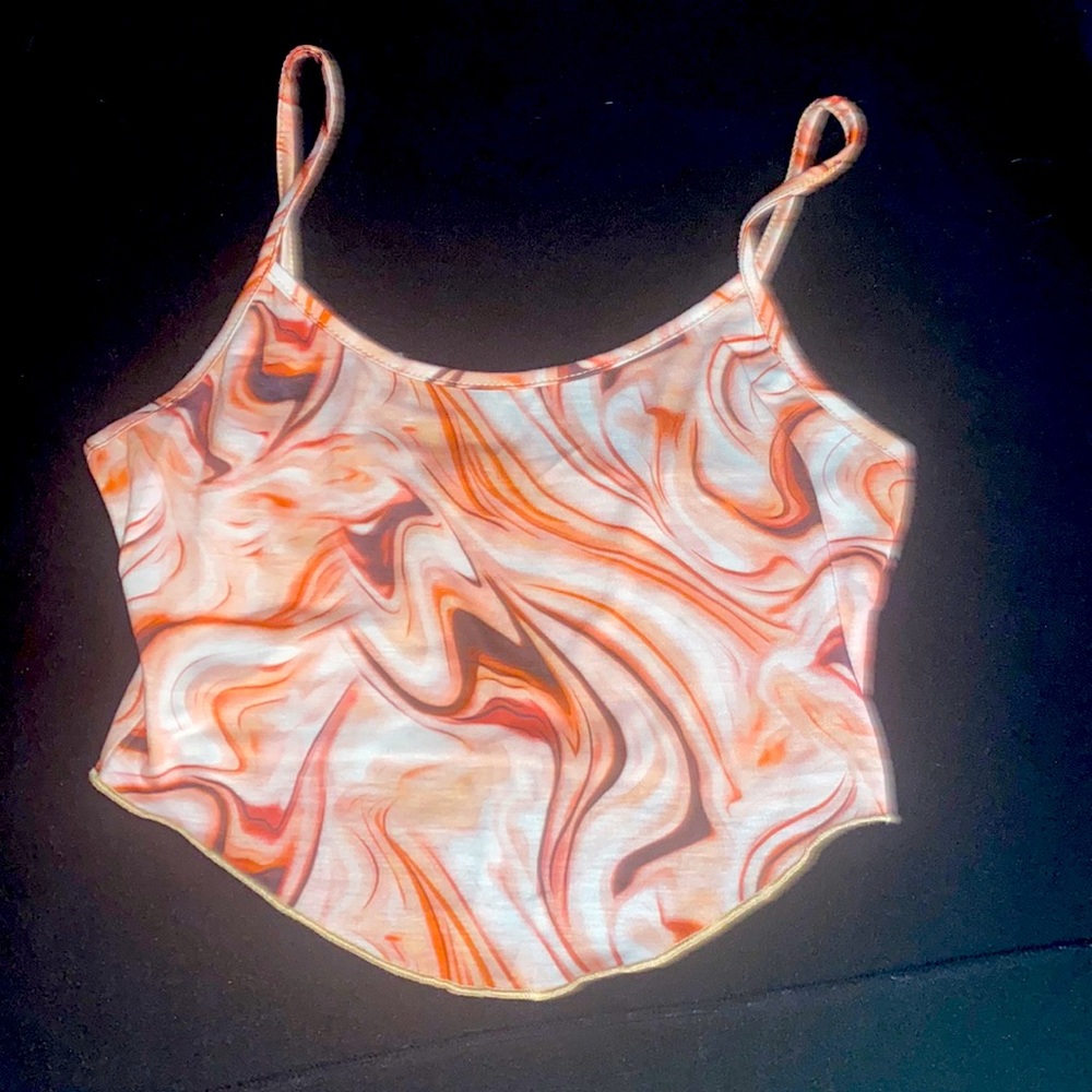 Marbled Pink Multitone Crop Tank